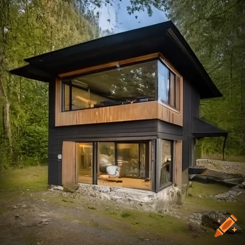 Architectural project of an off-grid eco-friendly house