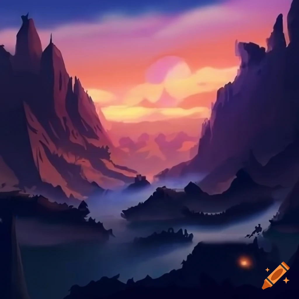 Avatar The Last Airbender inspired landscape