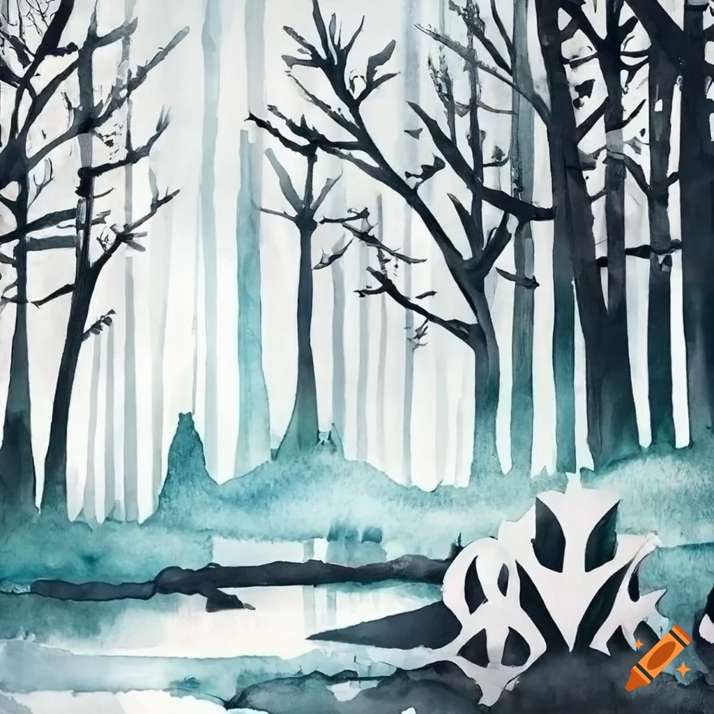 Enchanting paper art forest scene with pop-up elements