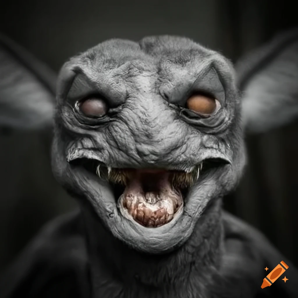 Kangaroo-bodied monster with a troll head and unique flat top