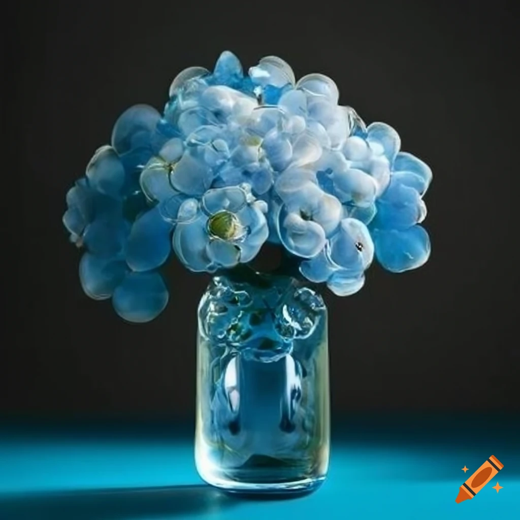 Glass flower under glass dome