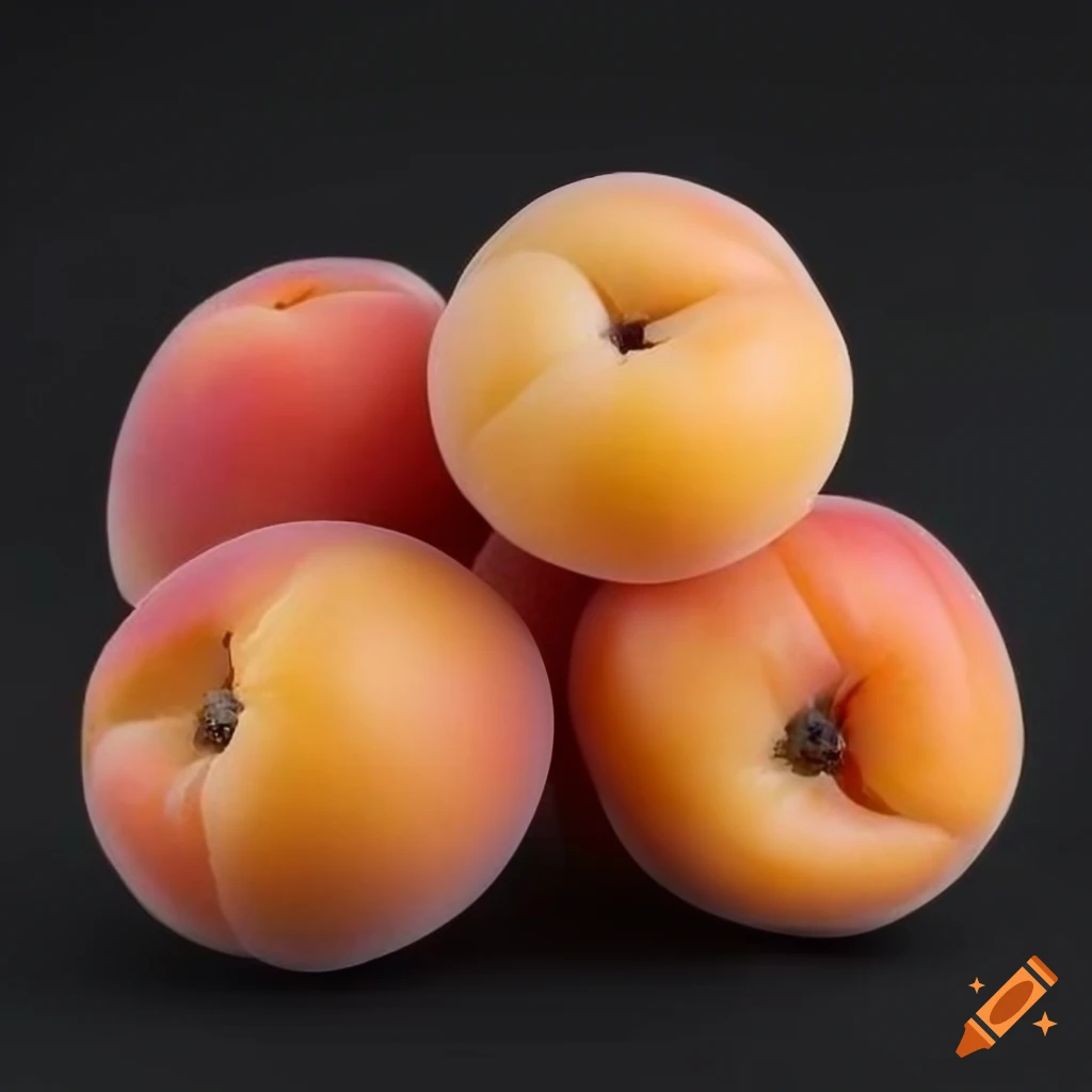 Apricot with blossoms and glass stave carving on black background in a mythological setting