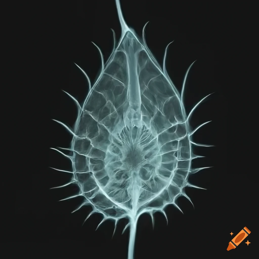 X-ray of a Canadian thistle leaf