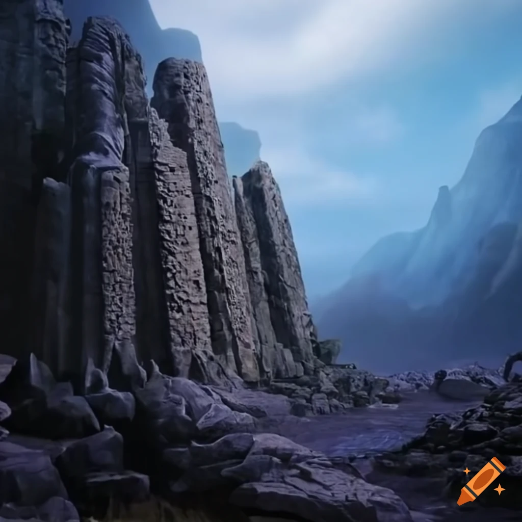 Columnar basalt giant monster