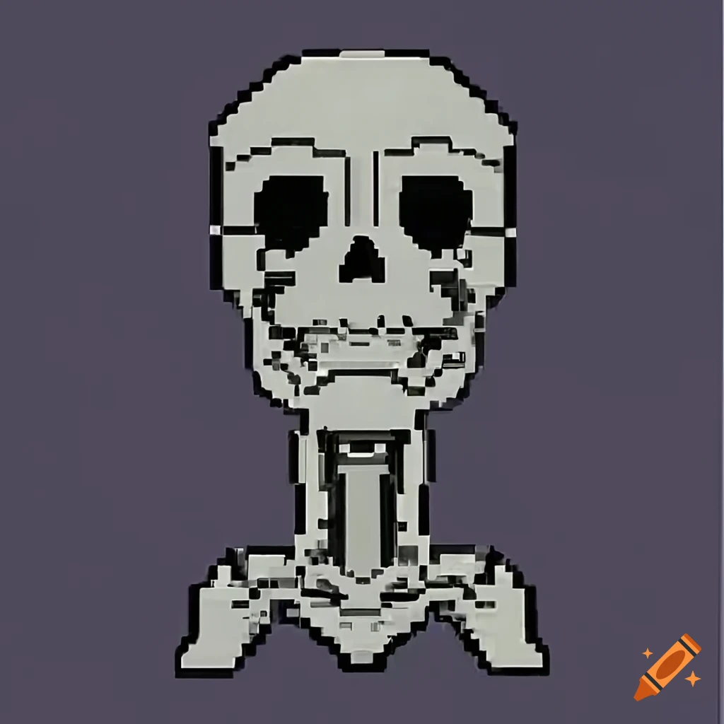 Skeleton TV series graphics with CRT/VCR aesthetic