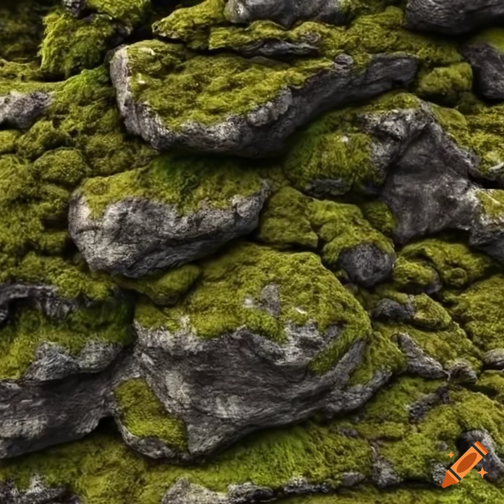 Mossy rock texture