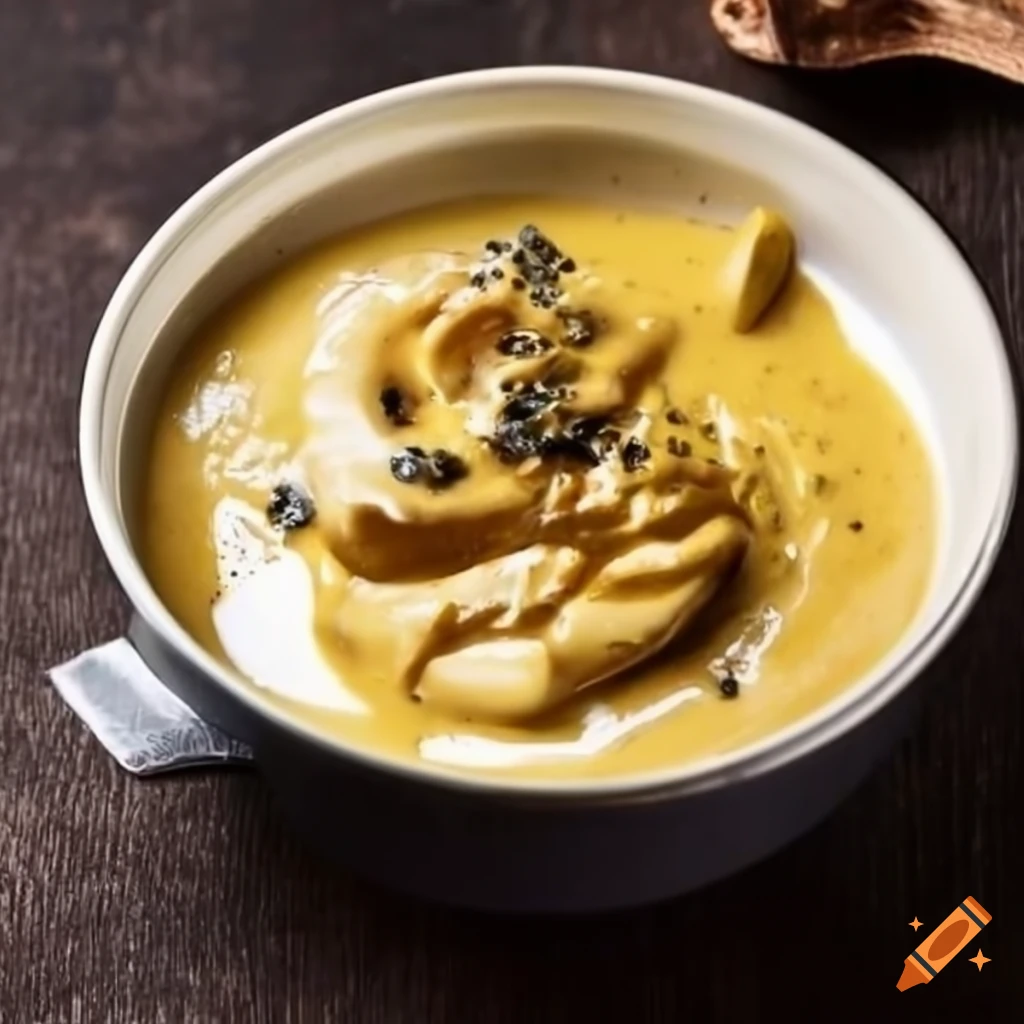 Cream sauce with mustard and nutmeg