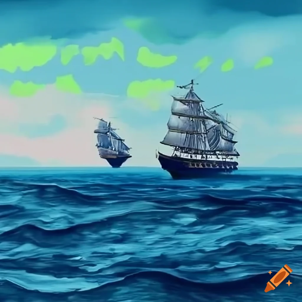 Collision of two ships in the Atlantic Ocean