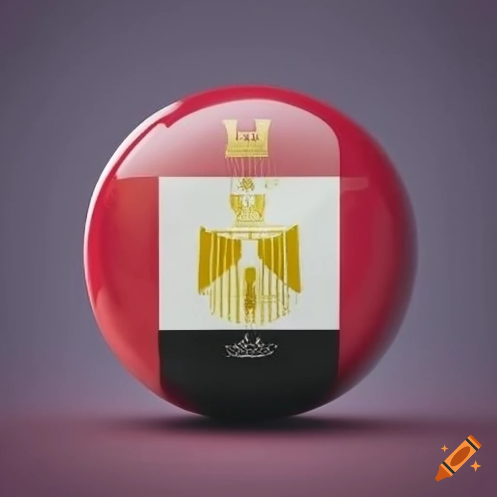Round Egypt flag