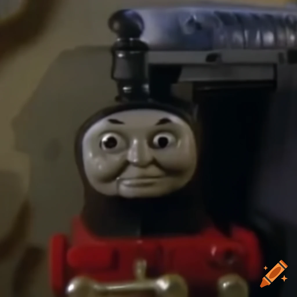 Thomas & Friends scene featuring a thief with a vintage vibe