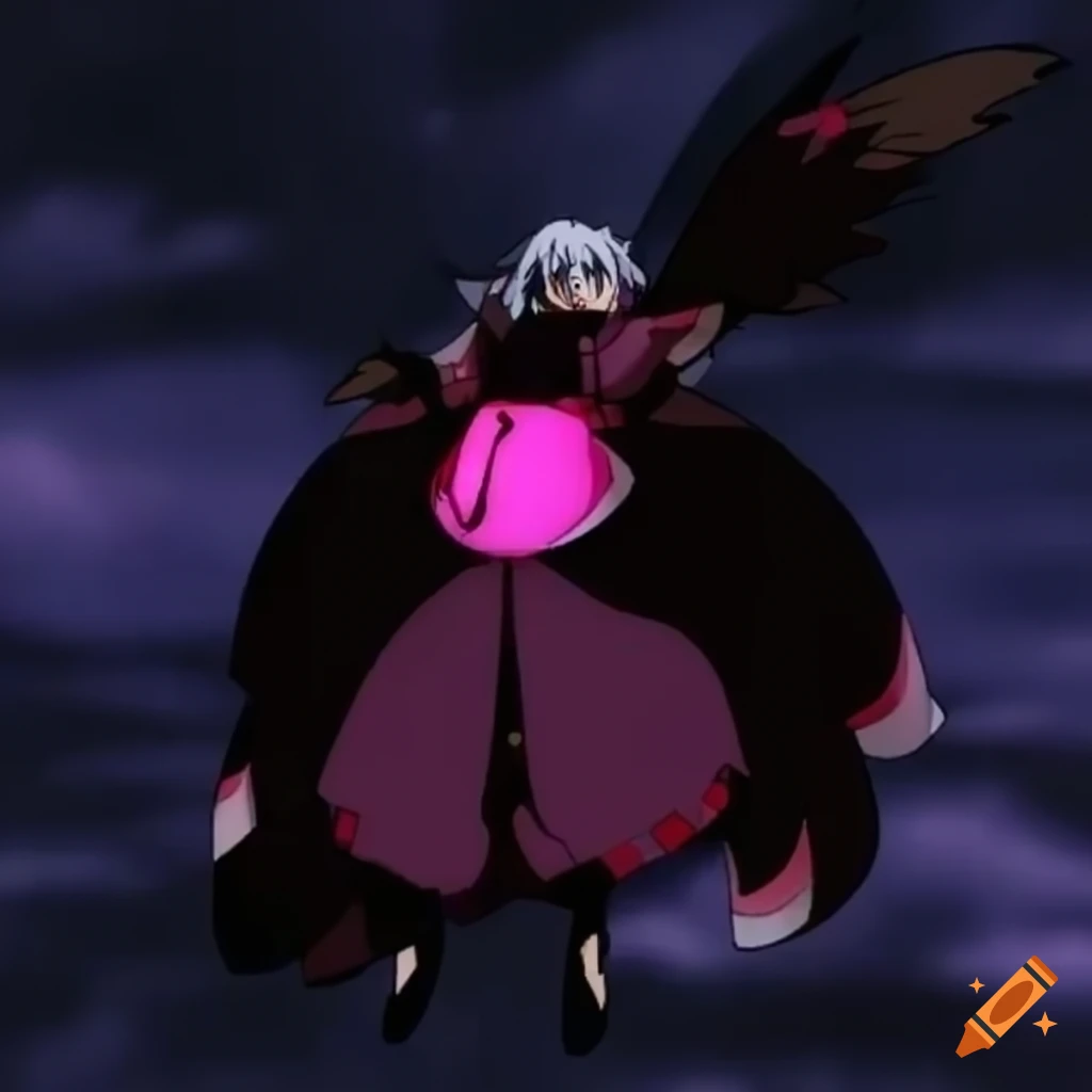 Shiny 3D black diamond in anime style from the 2000s