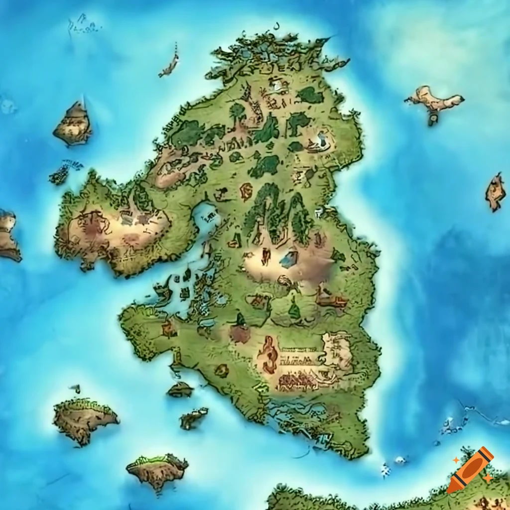 Map of a fantasy island