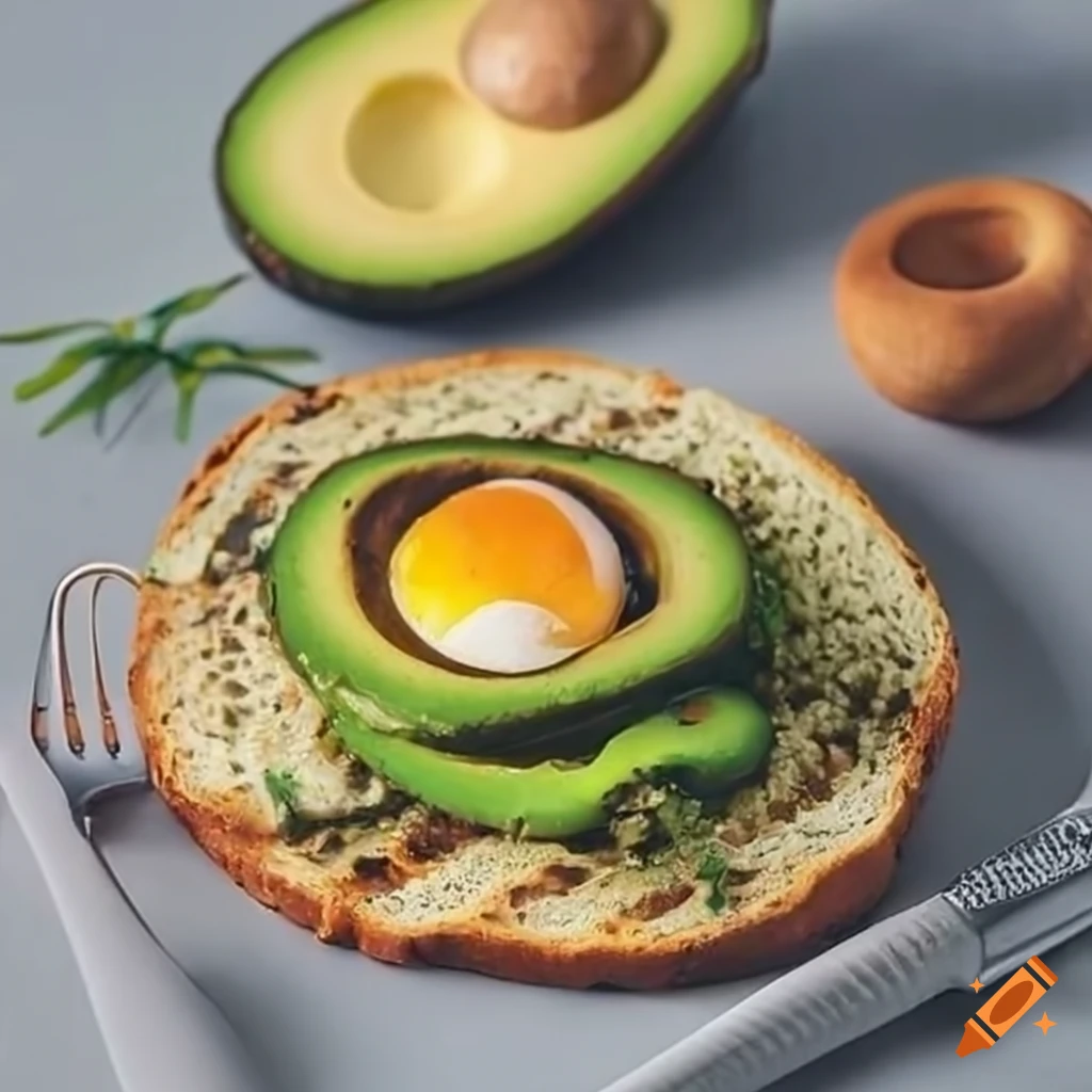 Grilled avocado and egg sandwich