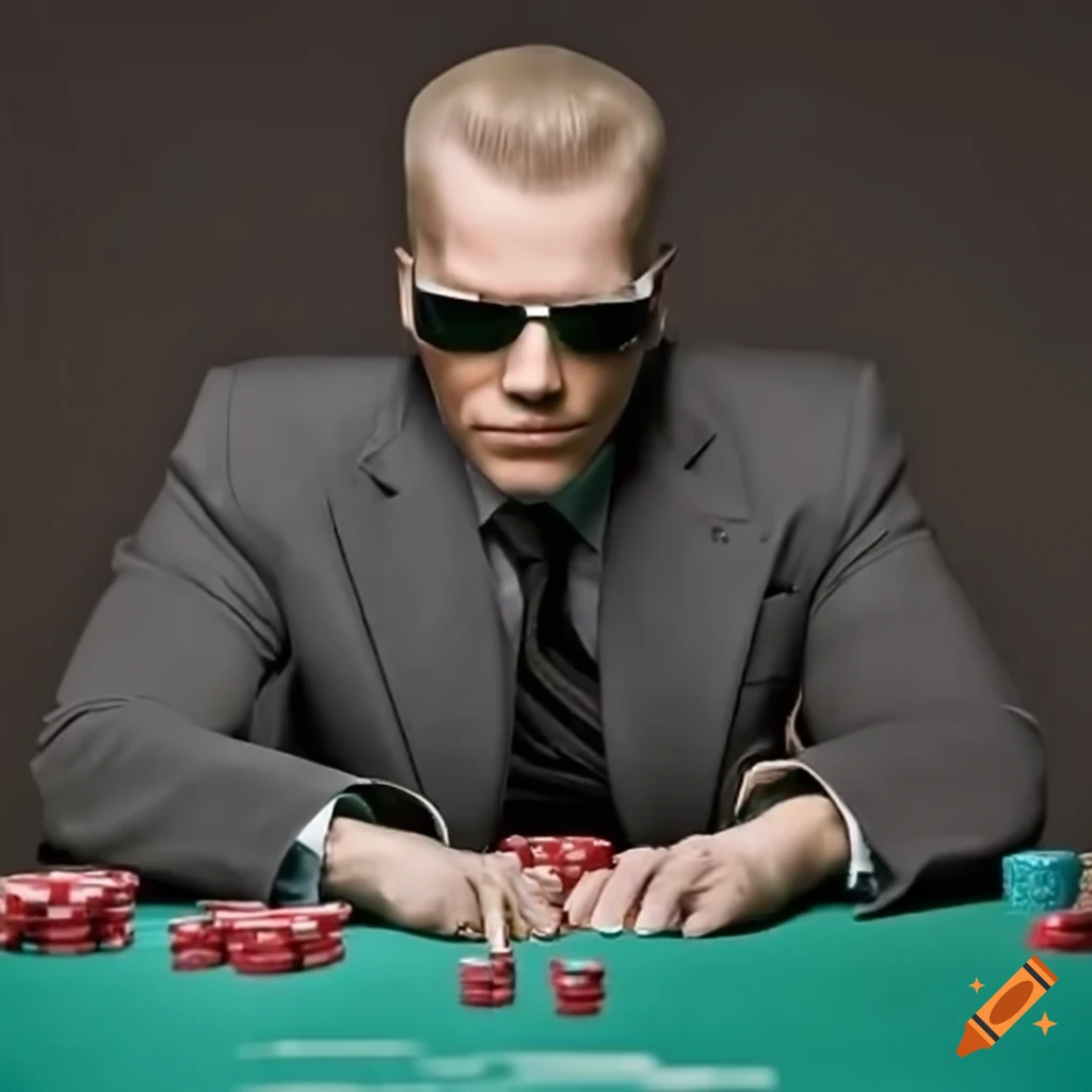 Albert Wesker at a poker table