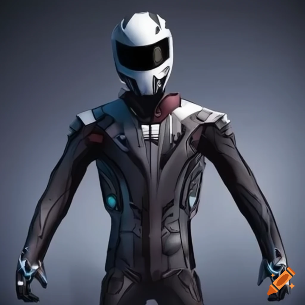 Futuristic motorcycle rider outfit in comic style