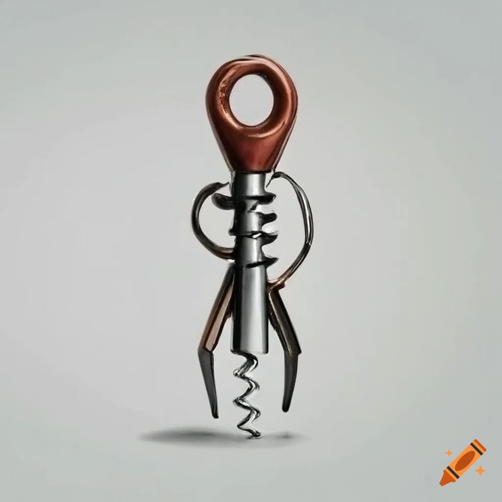 Funny metal corkscrew