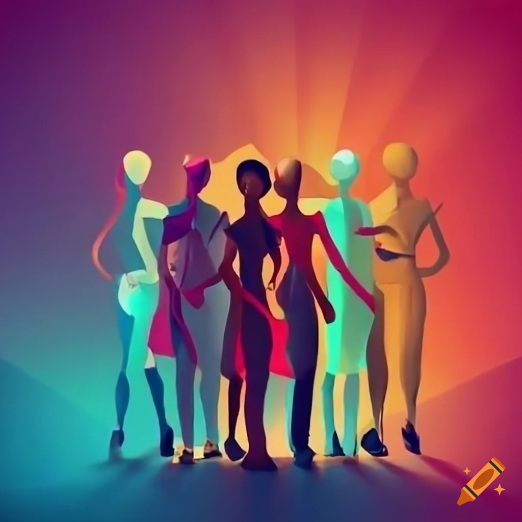 Diverse group of people harmoniously coming together from various backgrounds