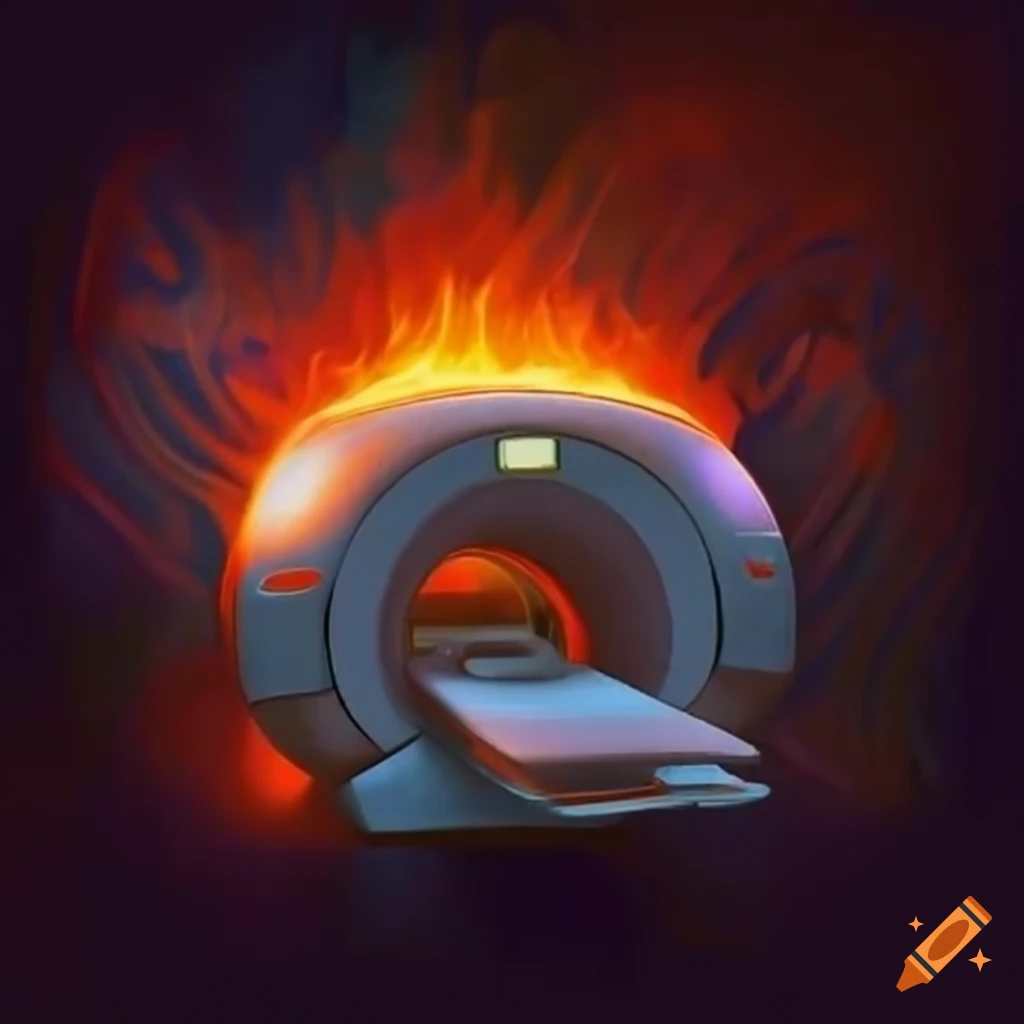 Sleek and modern MRI scanner with a futuristic glow