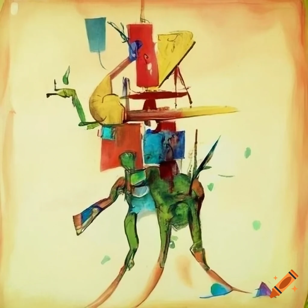 Abstract art inspired by roberto matta on Craiyon