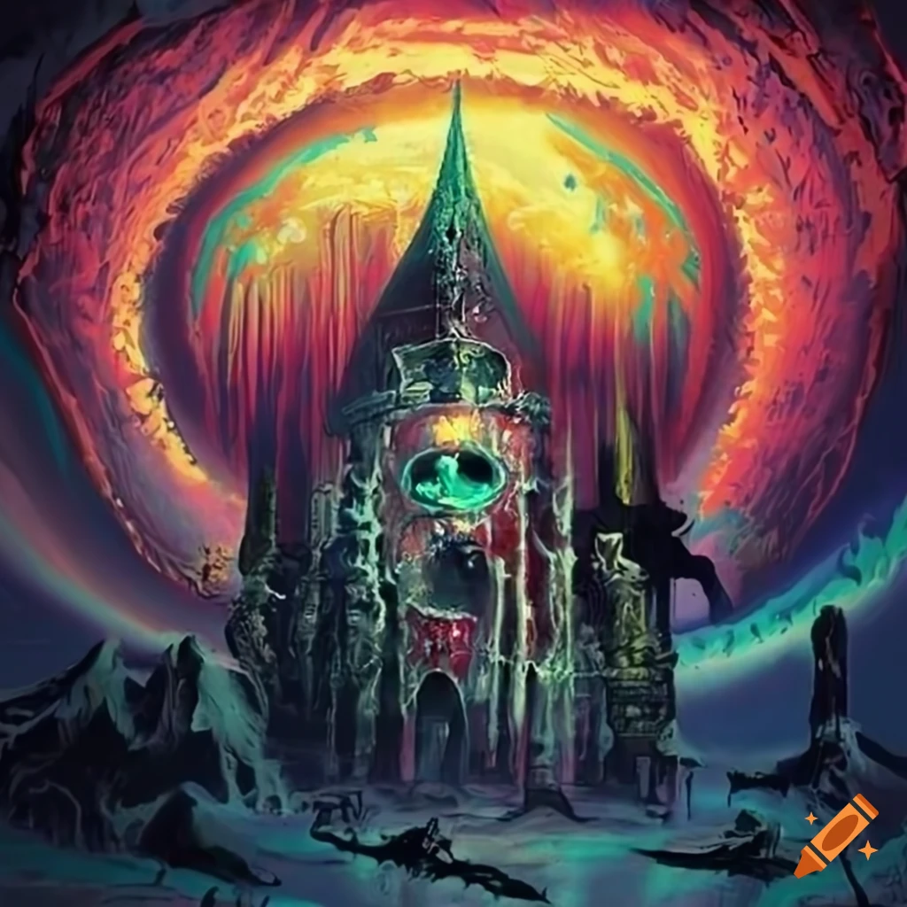 Album cover 'Happy Birthday' in the style of iconic death metal artists
