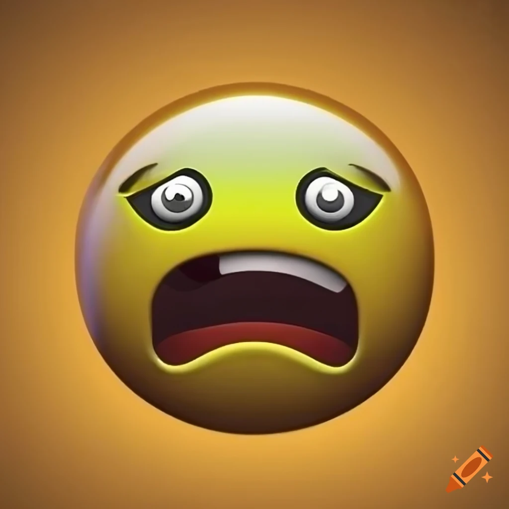 Scared happy horror emoji