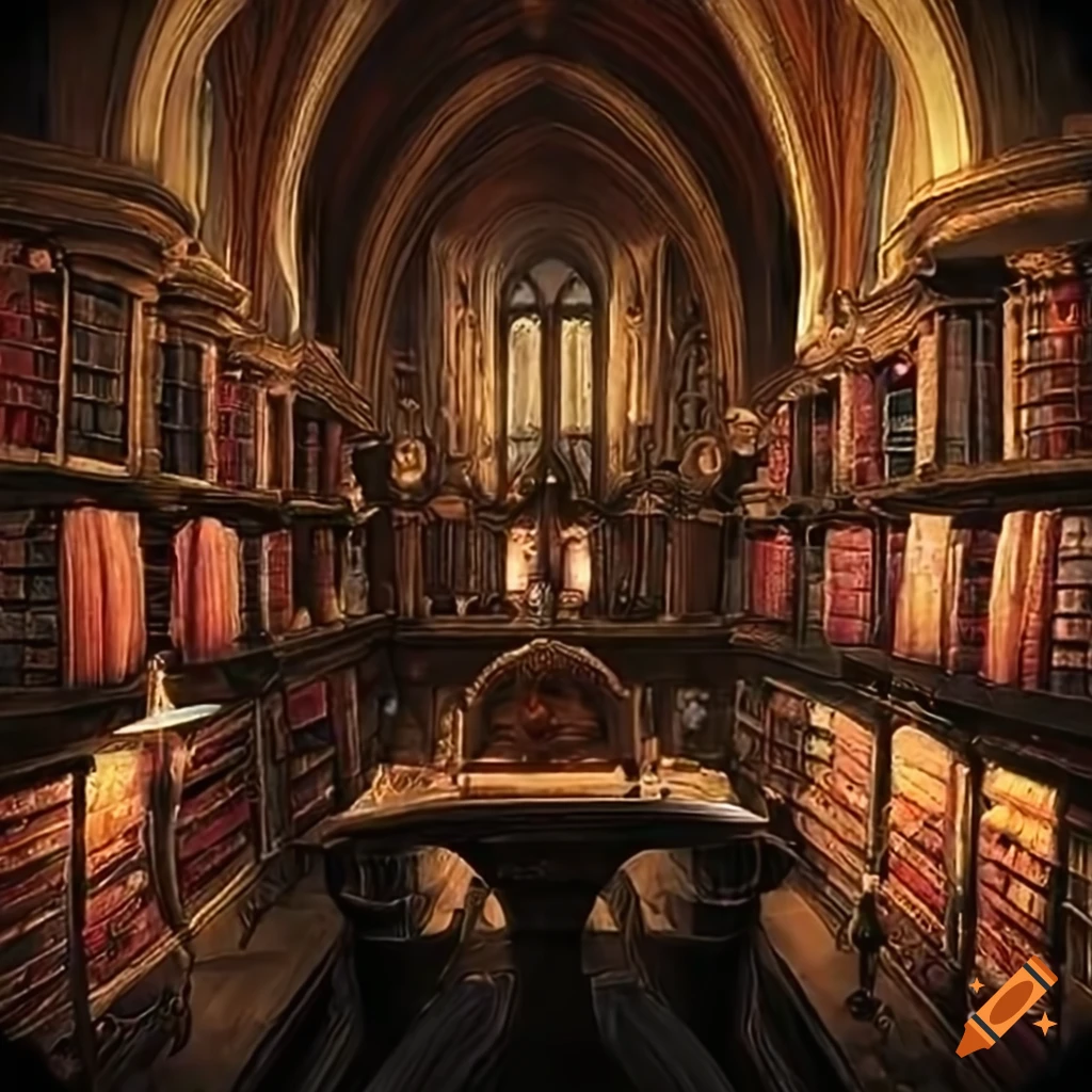 Library reminiscent of Harry Potter's style