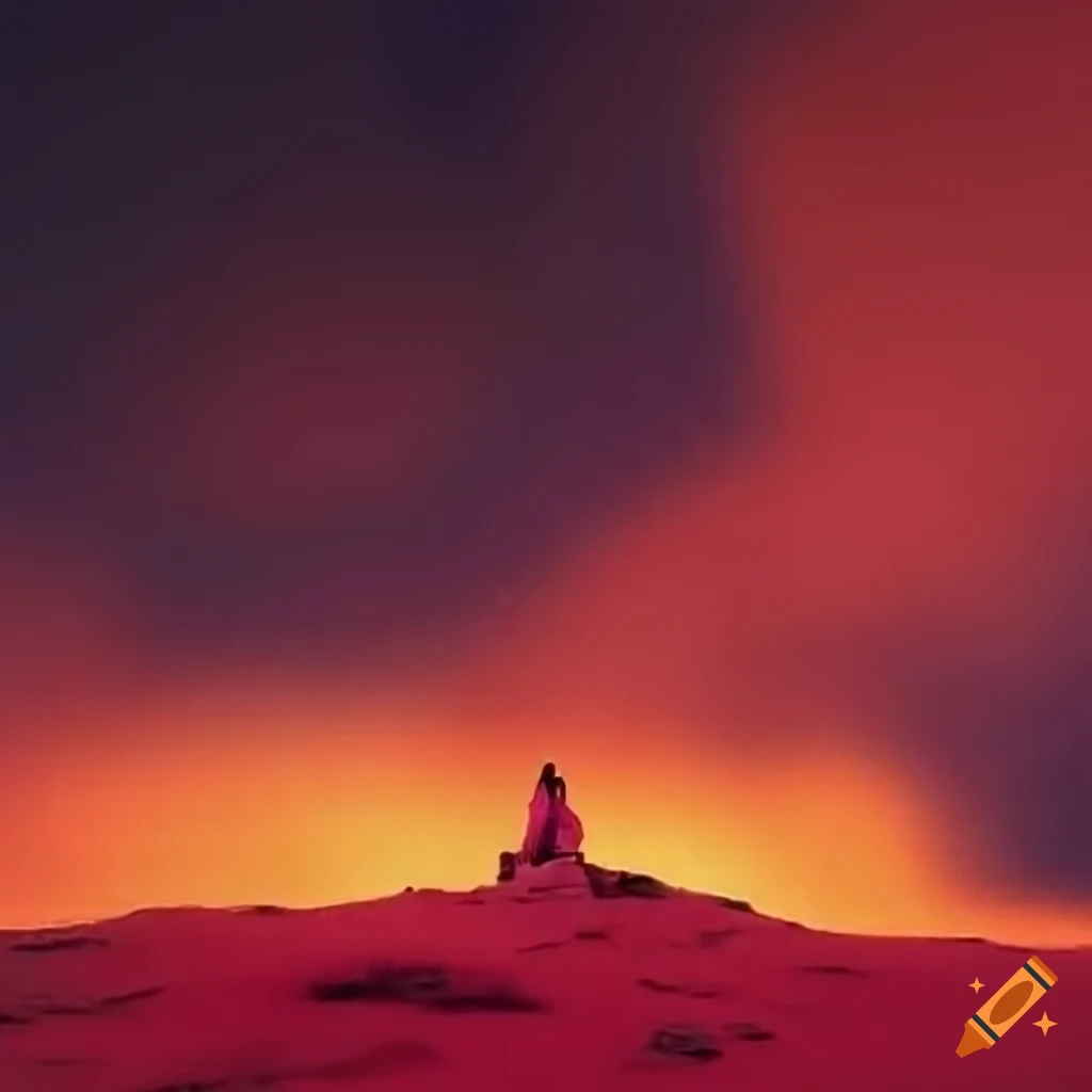 Vibrant and ethereal landscape album cover design