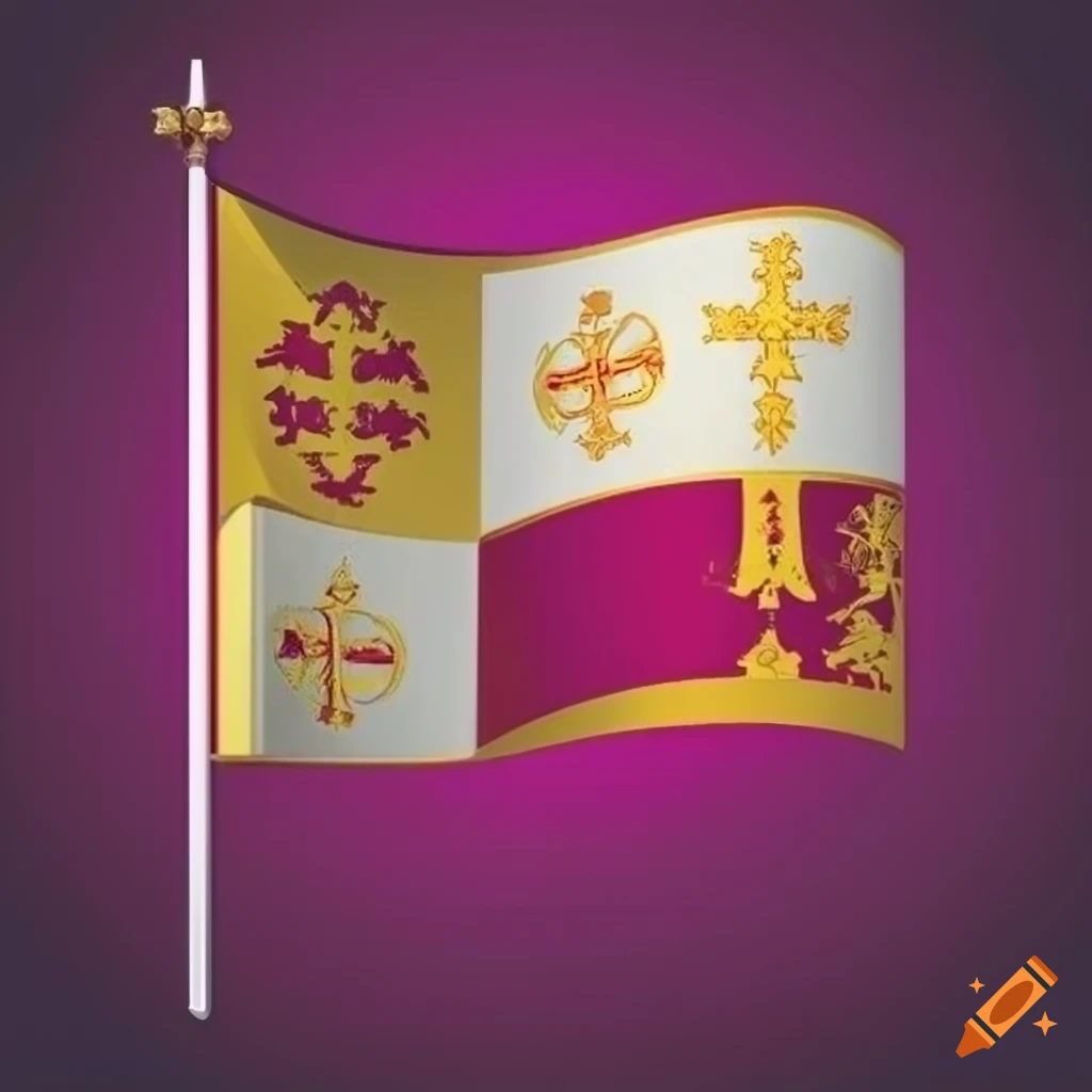 Vector flag design of a Catholic Archbishop