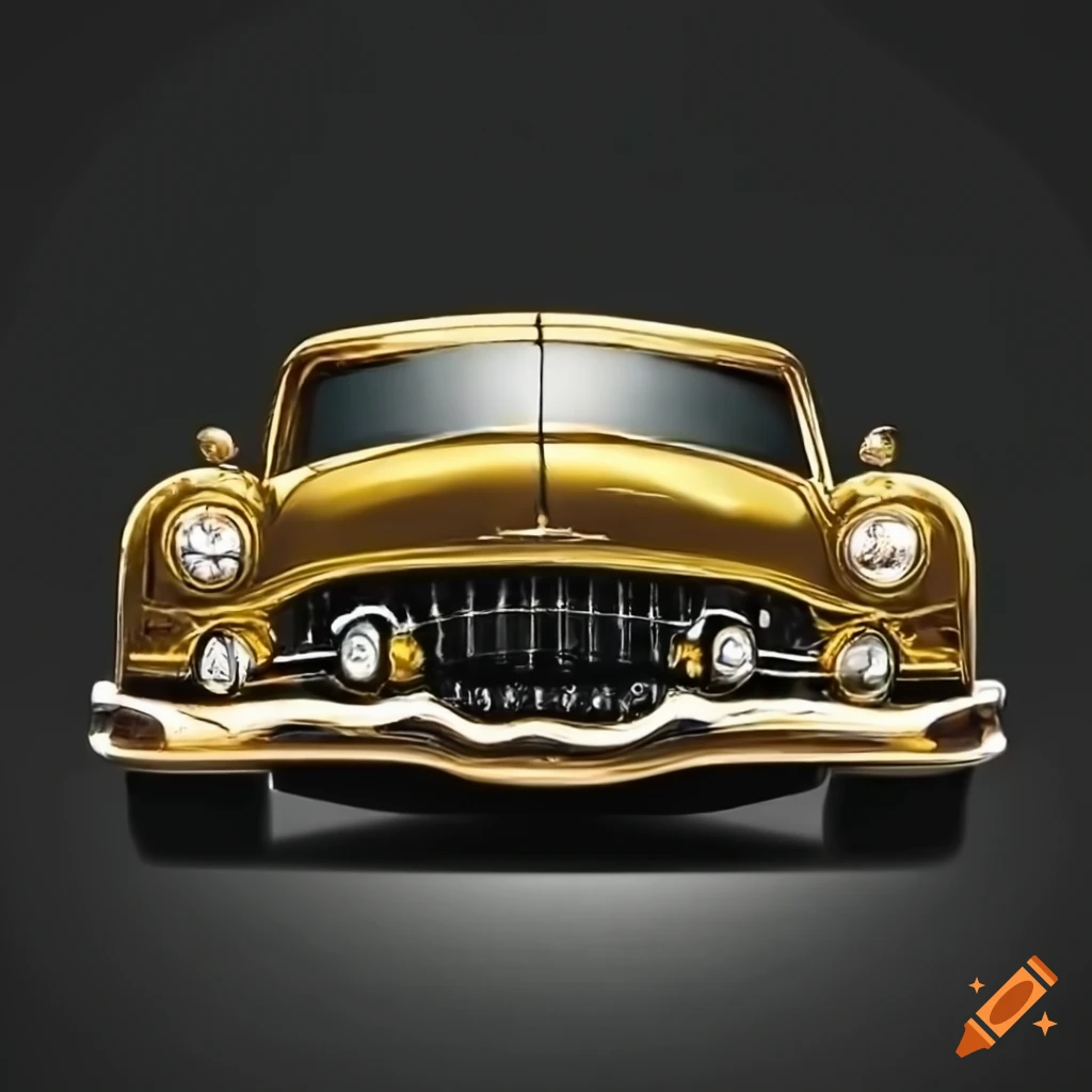 Vintage cars with gold and black backgrounds
