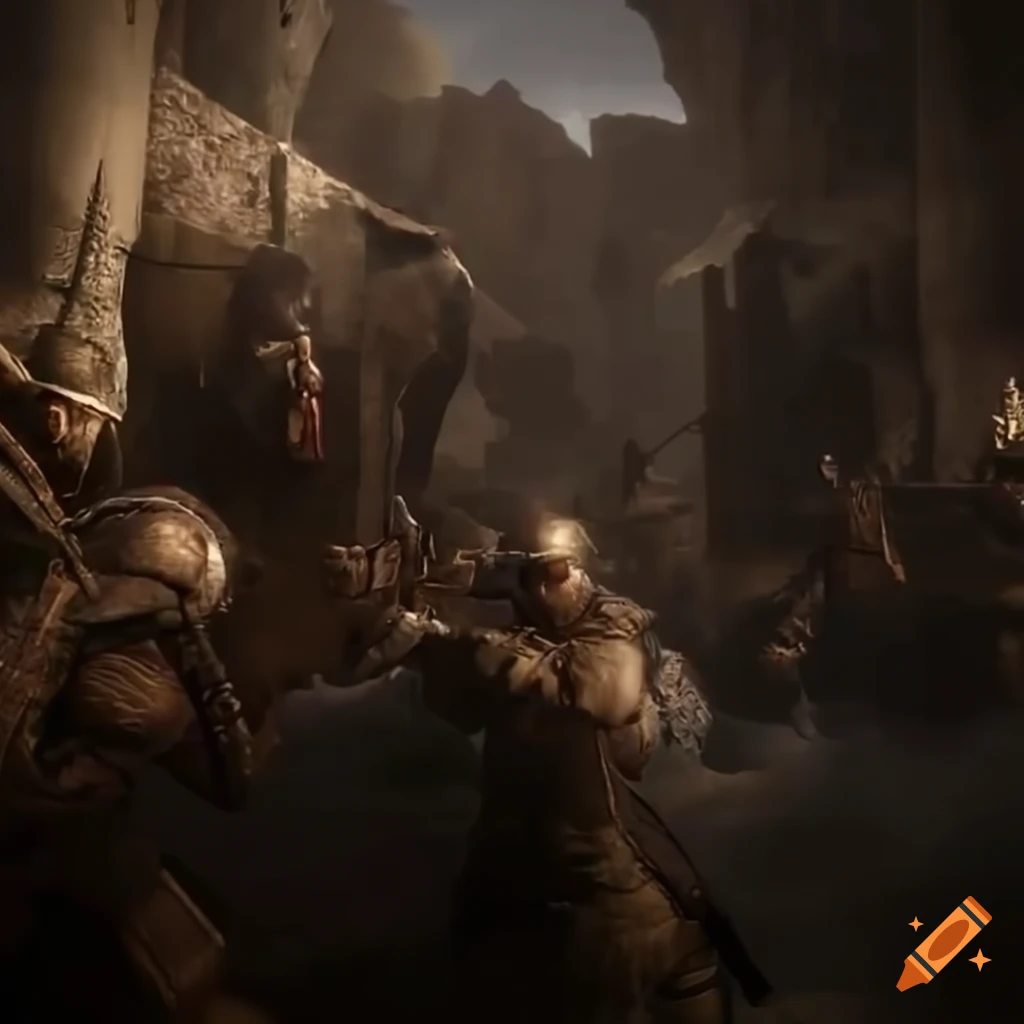 Ancient battlefield scene created with Unreal Engine 5