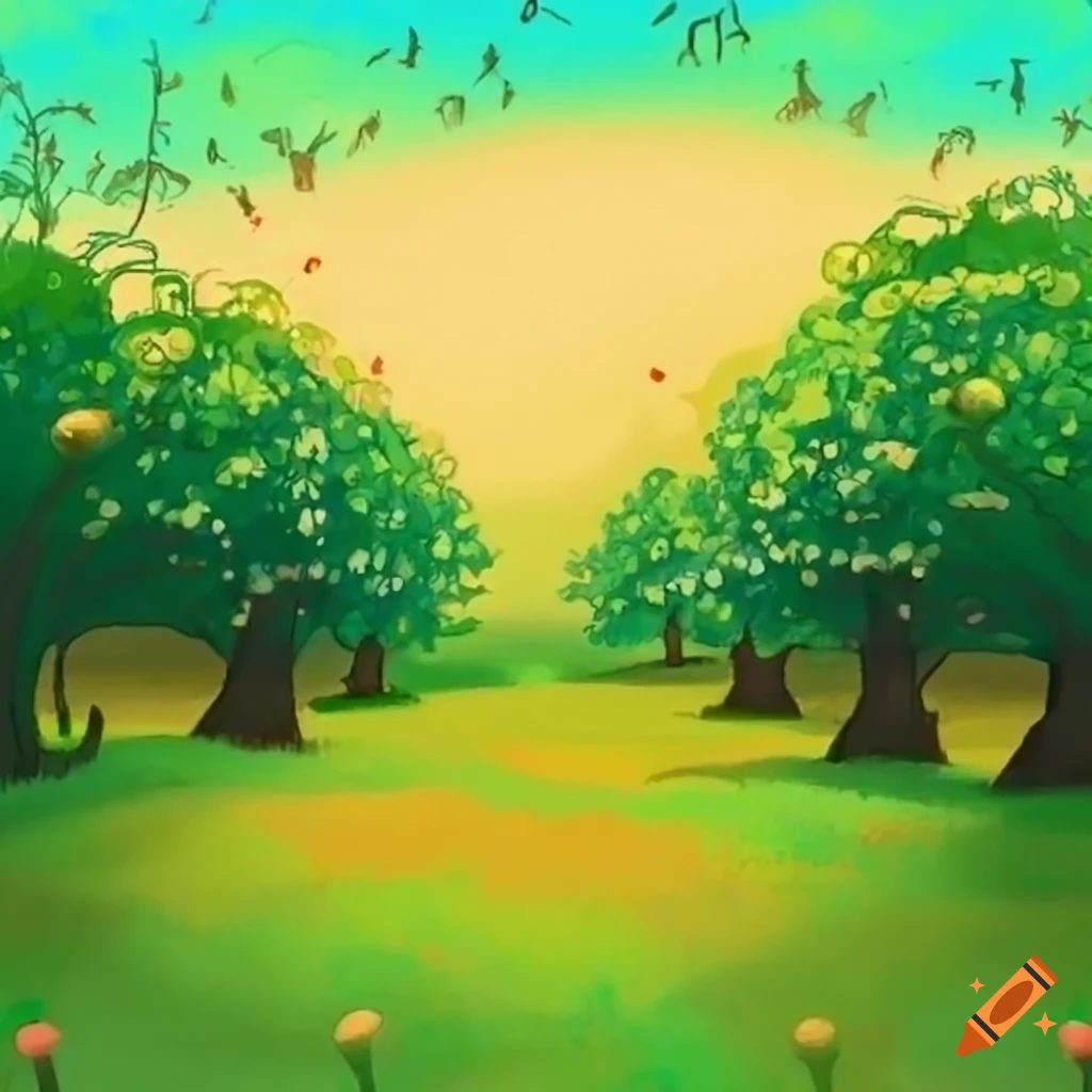Cartoon orchard