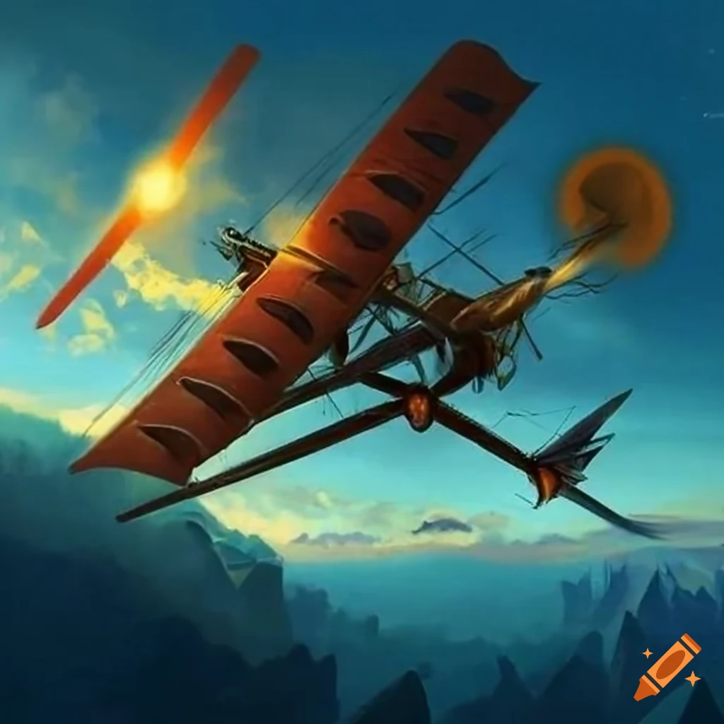 Historic takeoff of the ancient aircraft 'Eole' by Clément Ader in the ...