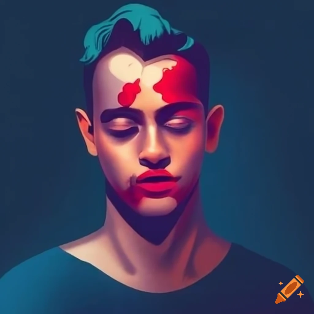 Man practicing self-love and self-care