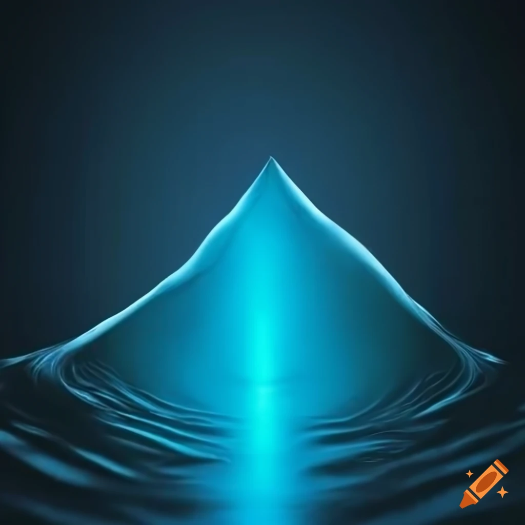 Geometric wave pattern with triangles on a dark background