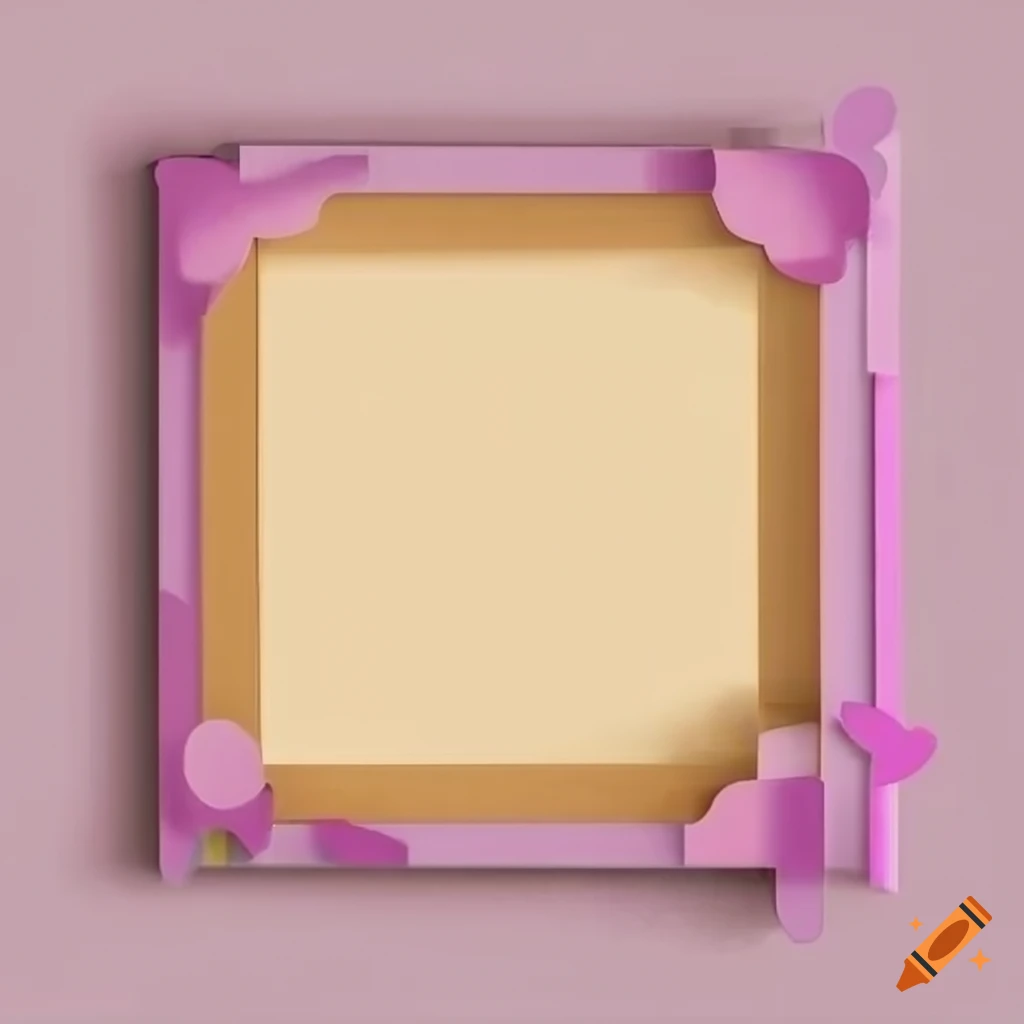 Rectangle border with animal silhouettes in layered paper art style