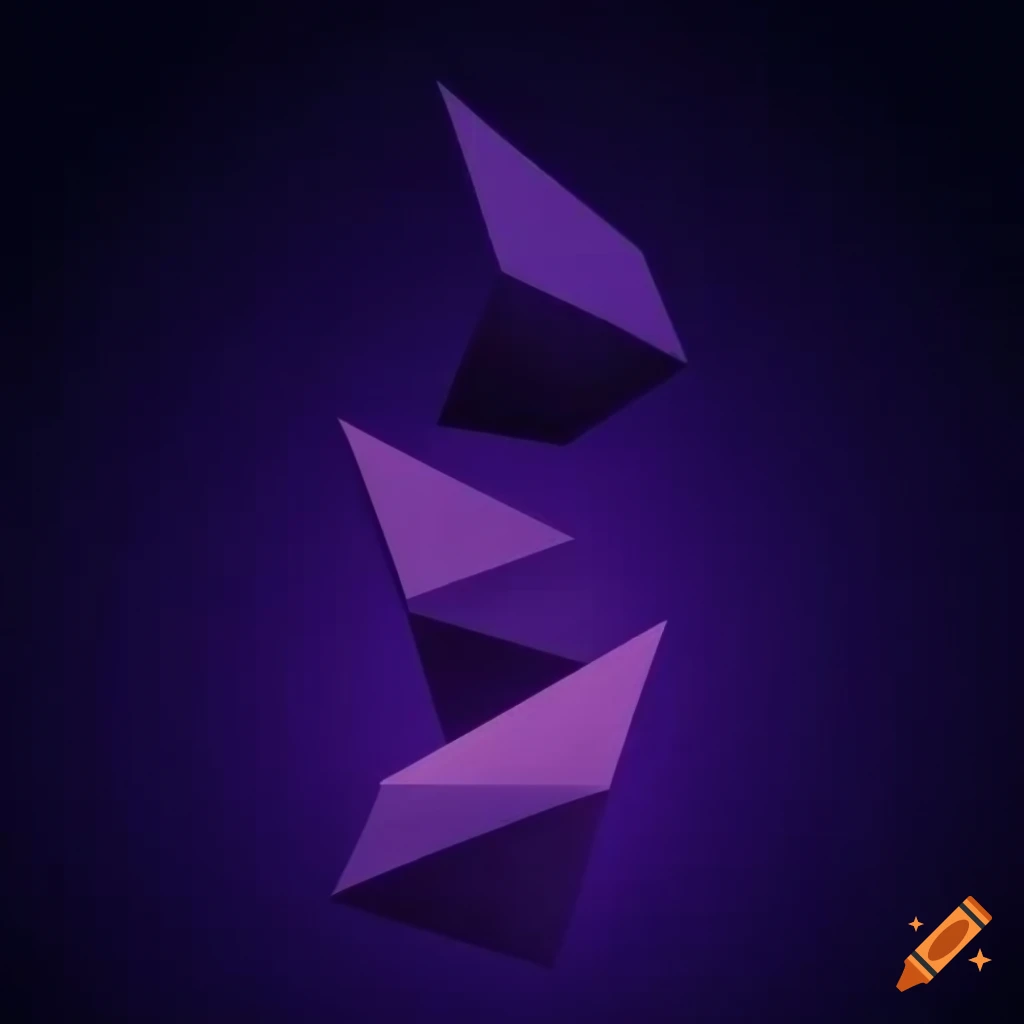 Geometric shapes forming a wave on a dark background
