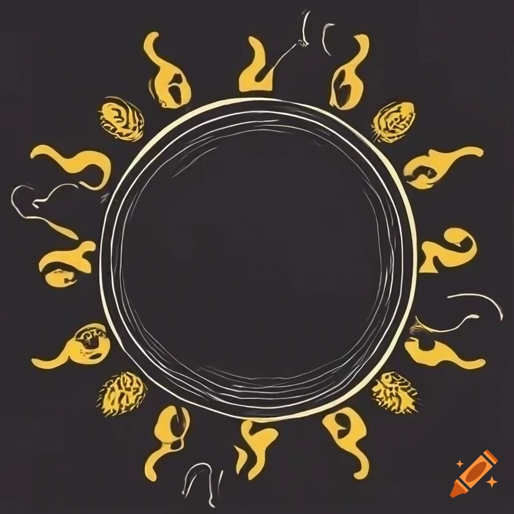 Black background with mysterious sun