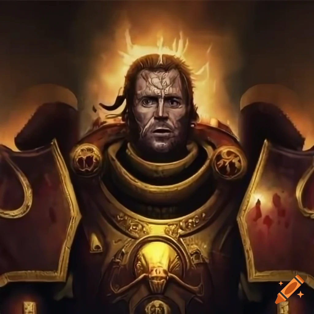 Messi as the Emperor of Mankind in Warhammer 40k
