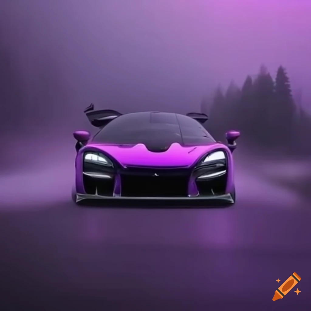 McLaren Senna covered in dense purple fog