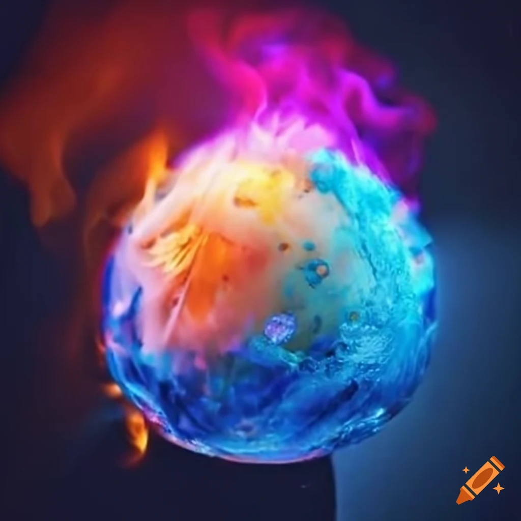 Ball of fire, water, and fluff