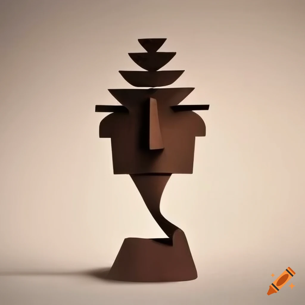 Minimalist metal sculpture inspired by Inca Indians