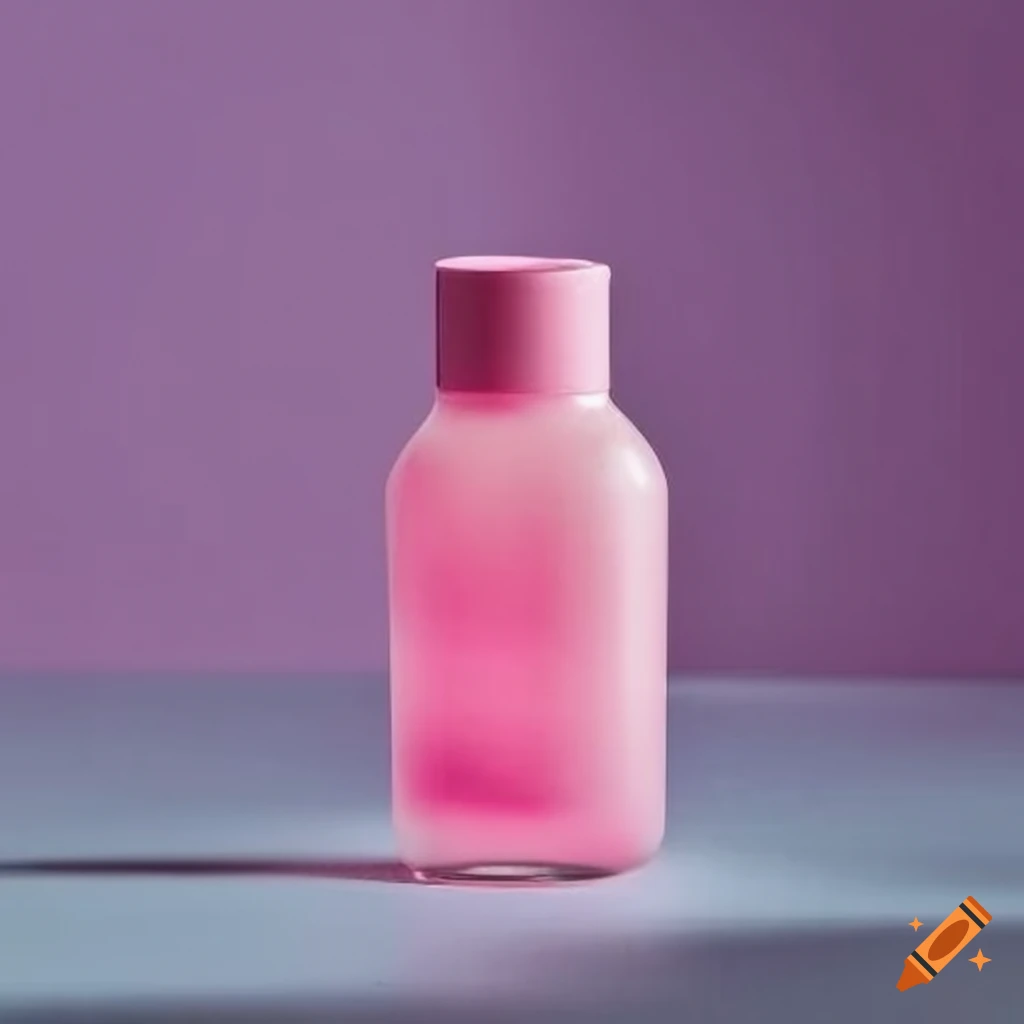 Collagen Boost glass bottle with shimmering pink liquid and chic label