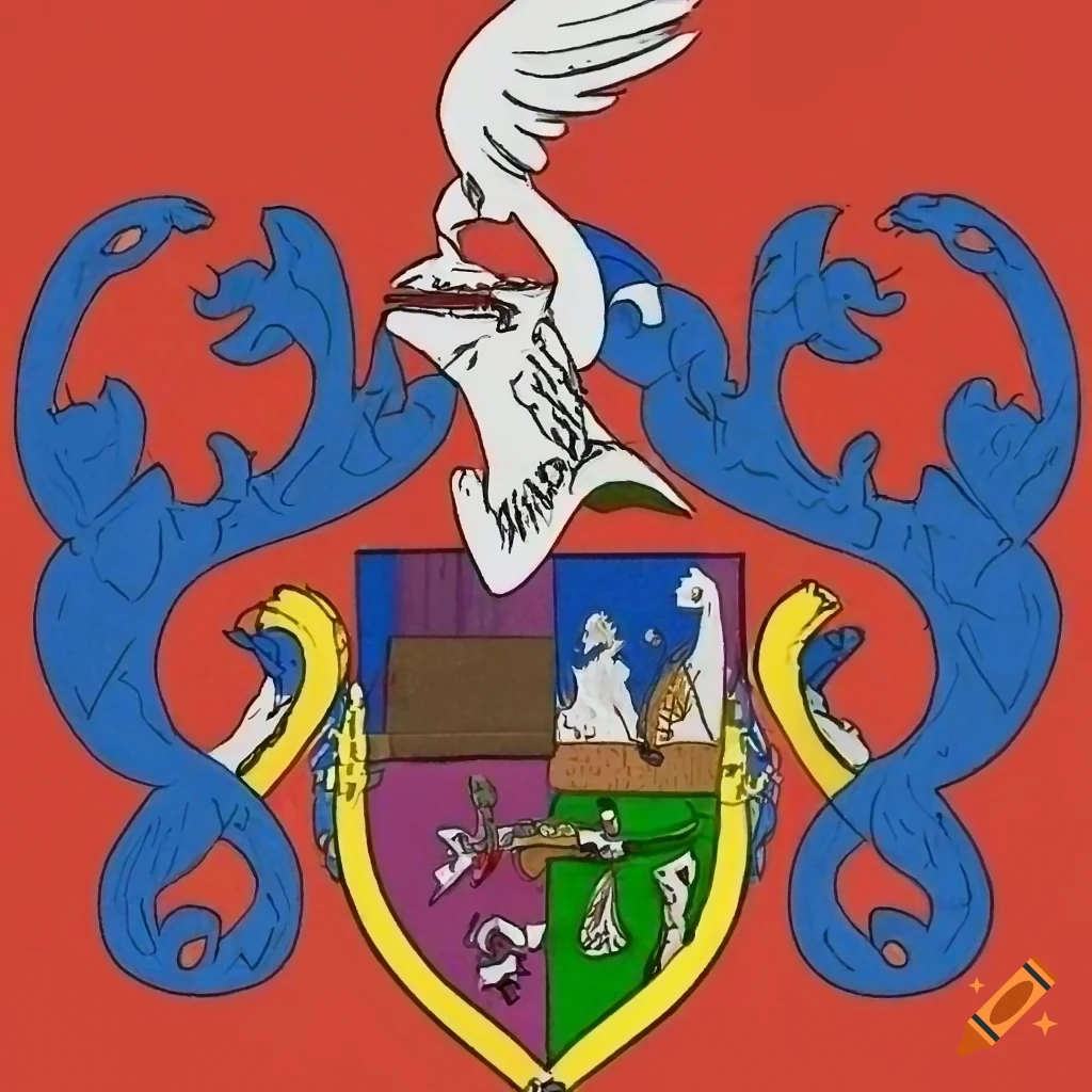 Heraldry of the 'Swiftfoot' clan with a winged halfling foot