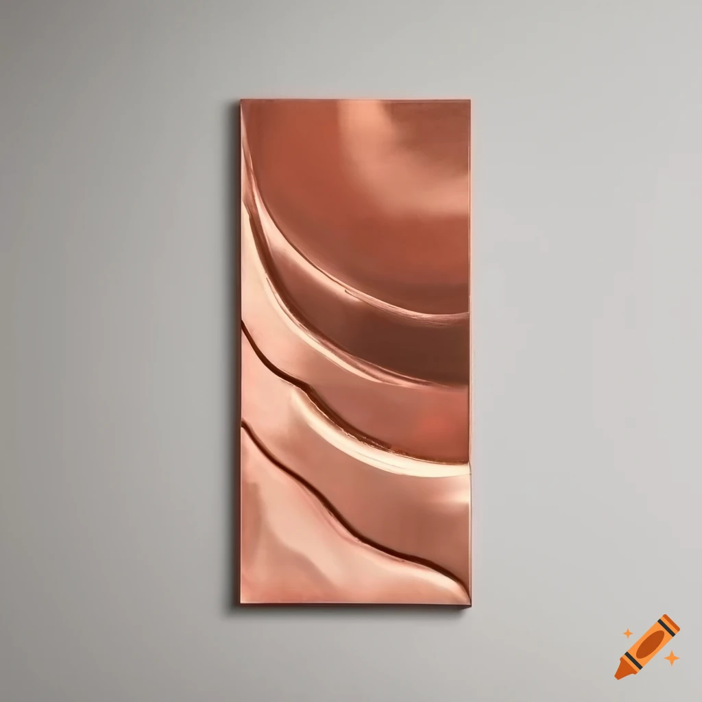 Minimal wall art with copper wire, aluminum foil, and geometrical shapes