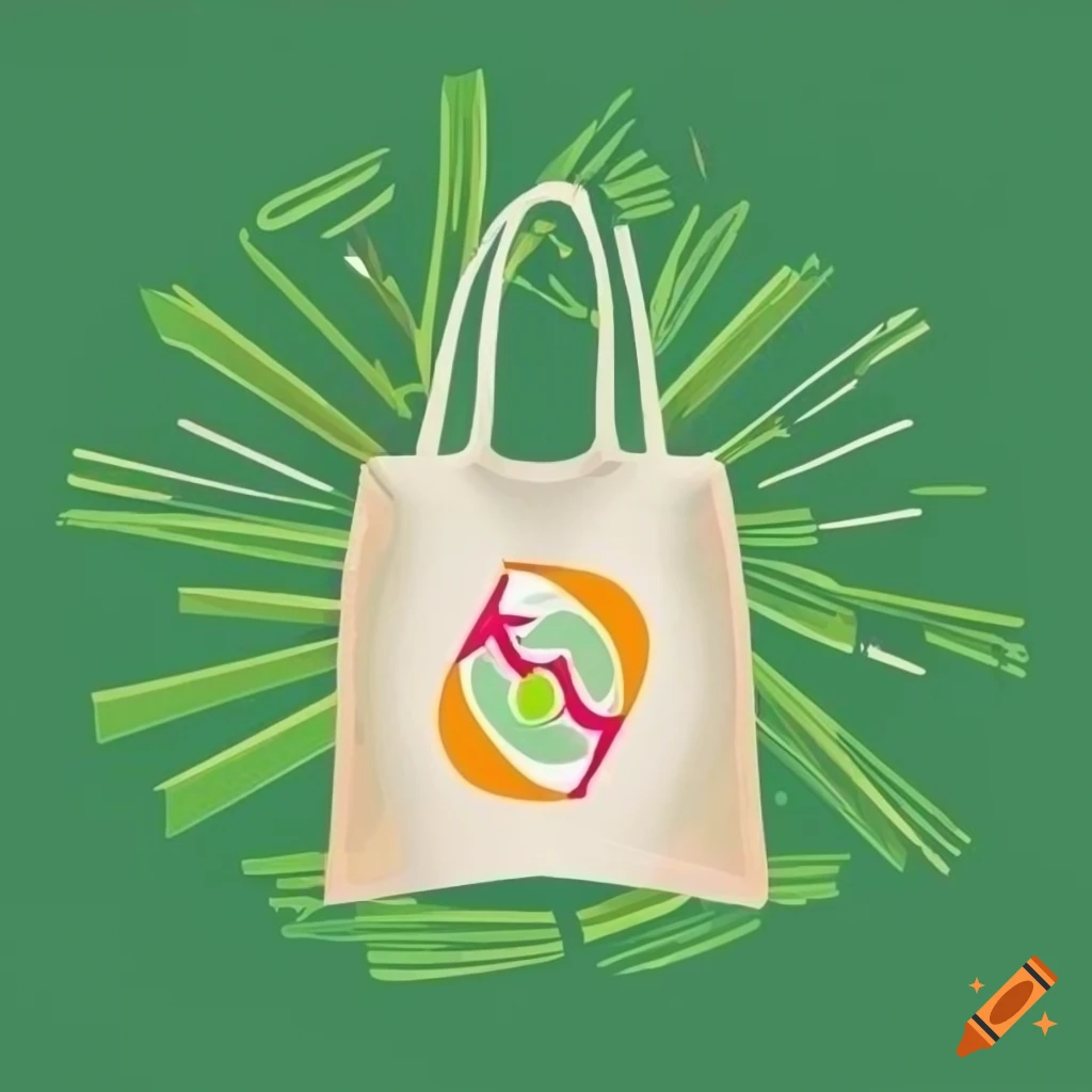 Creative eco bag design with various elements inside