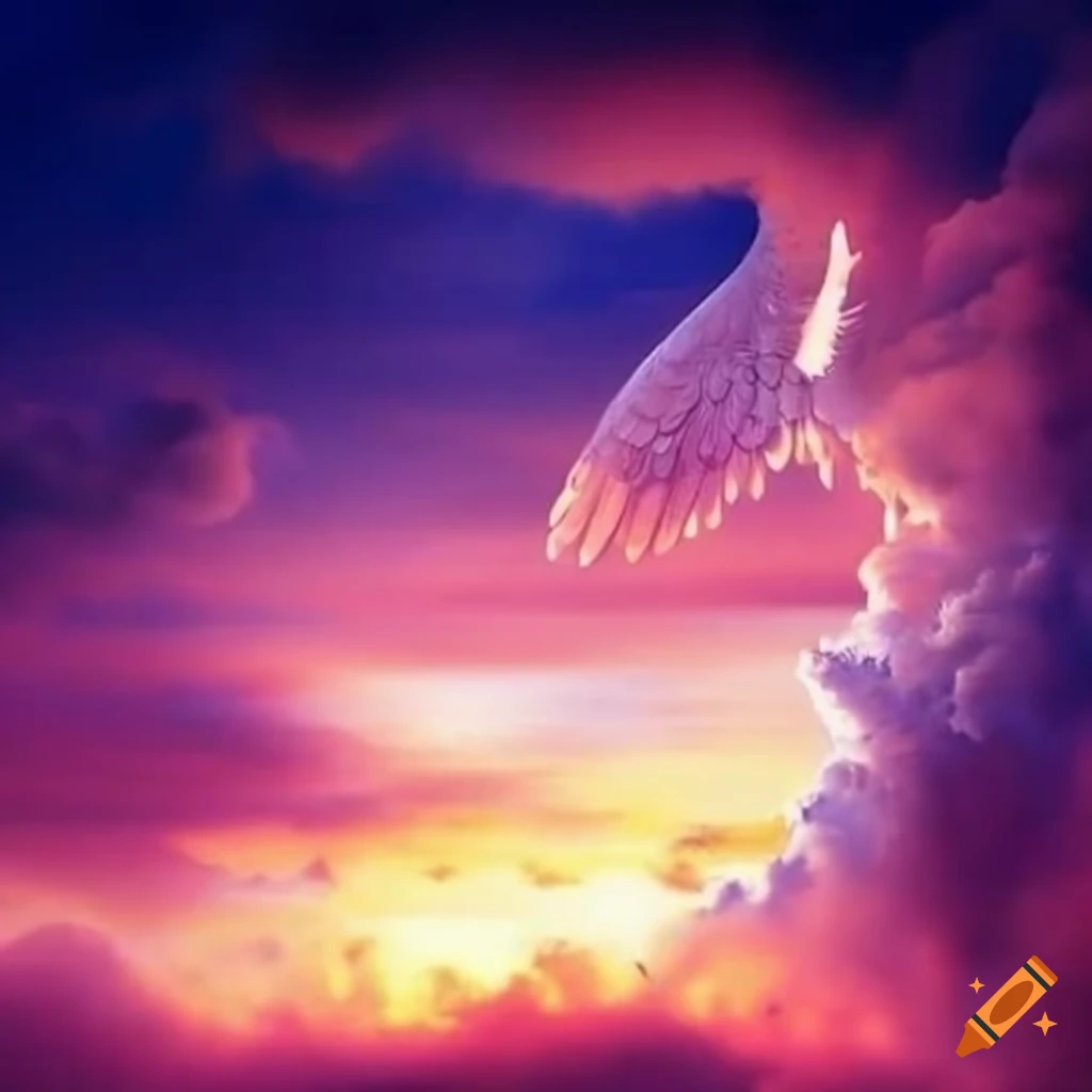 Heavenly scene with angels