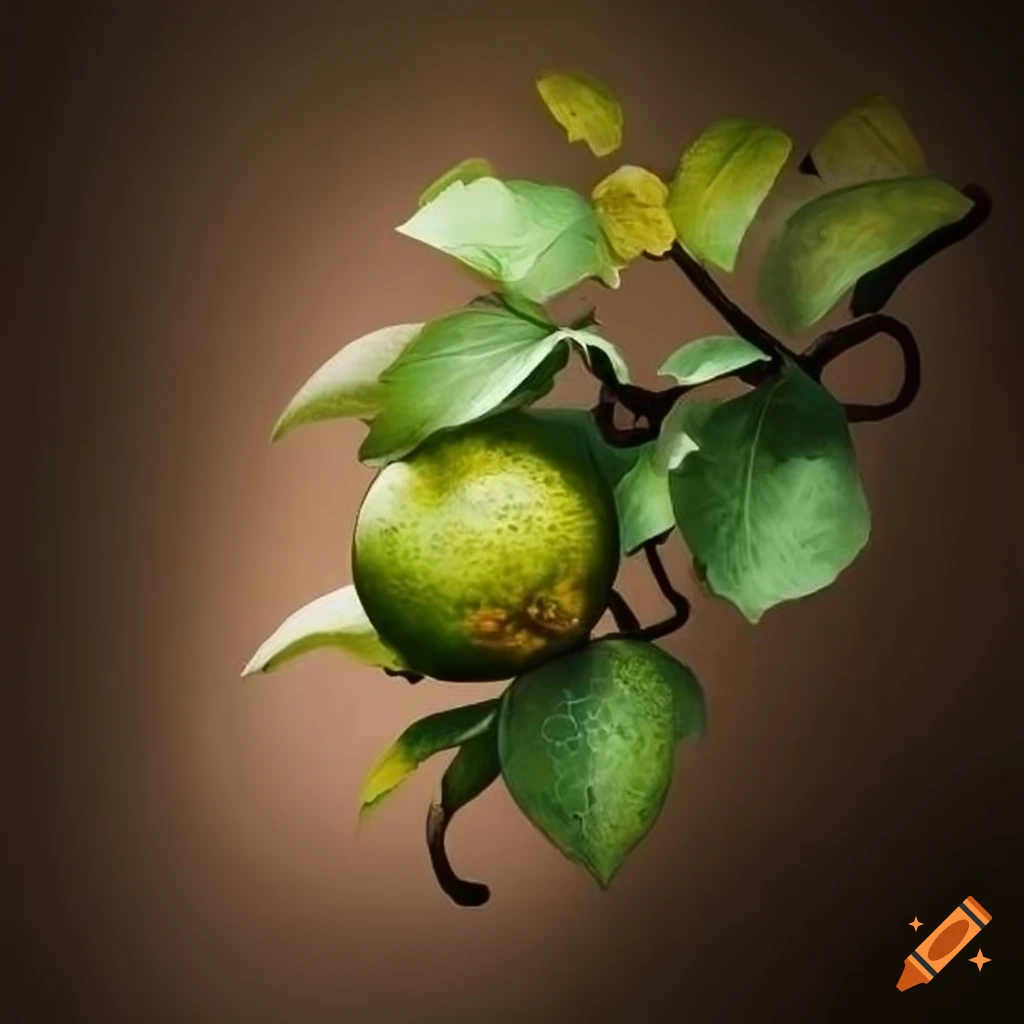Full-scale lime tree blossom in botanical medieval style