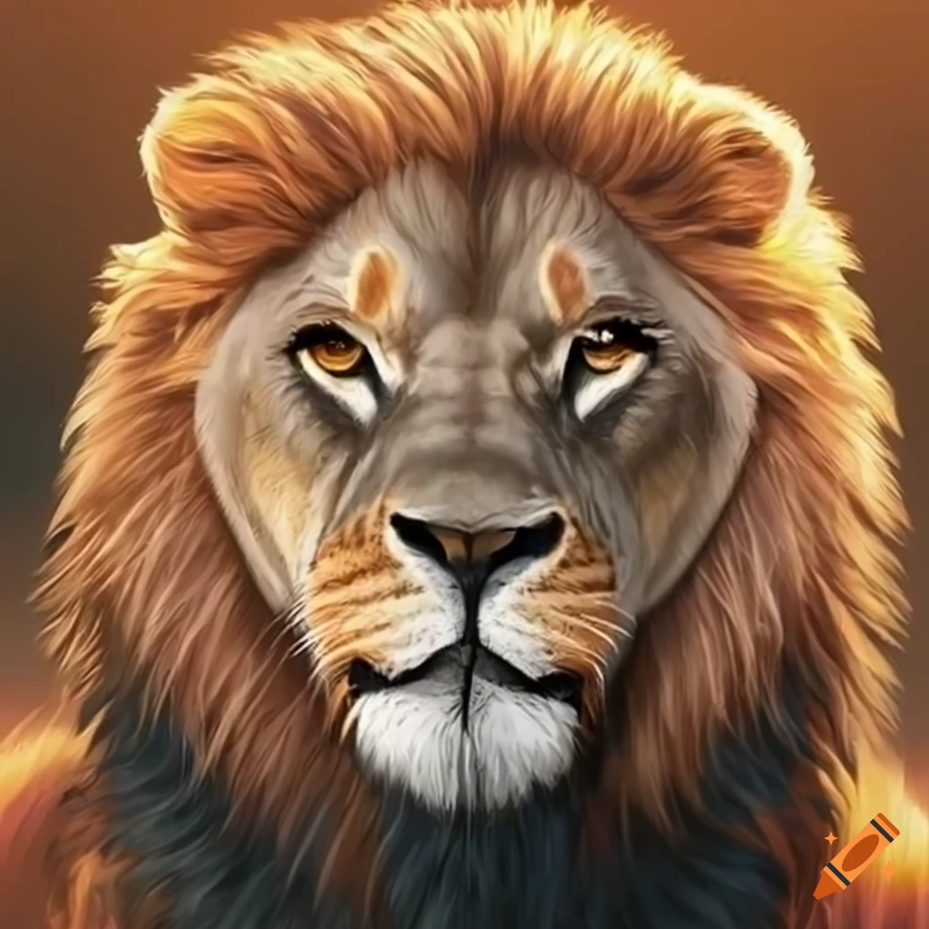 Realistic lion