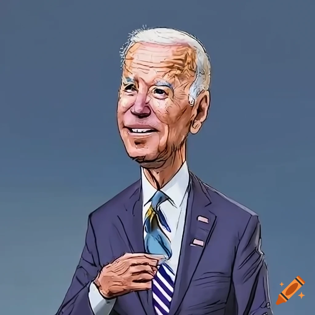 Satirical and humorous cartoon depiction of Biden after a debate
