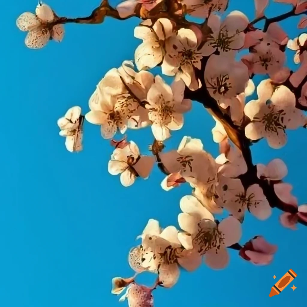 Beautiful lime tree blossom in medieval-style painting